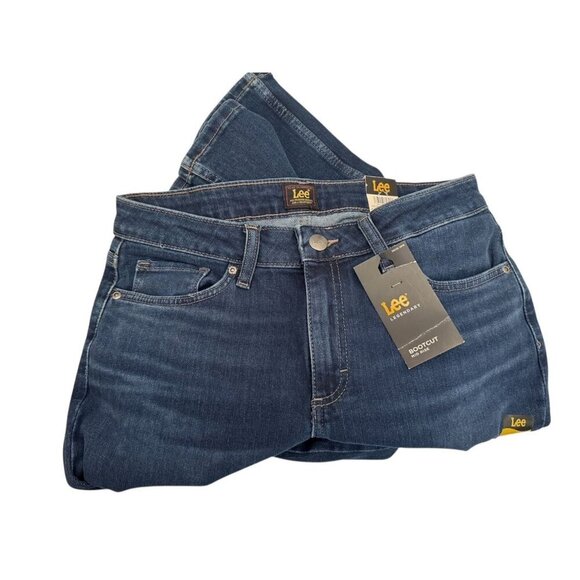 Lee Womens Mid Rise Dark wash Legendary Bootcut Jeans Sz 10 Short New - Picture 4 of 8